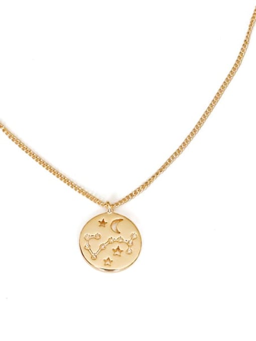 scorpio Brass Minimalist  Twelve constellations Pendant Necklace