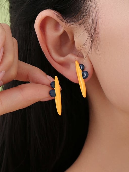 TINGS Alloy Multi Color Enamel Icon Cute Stud Earring 1
