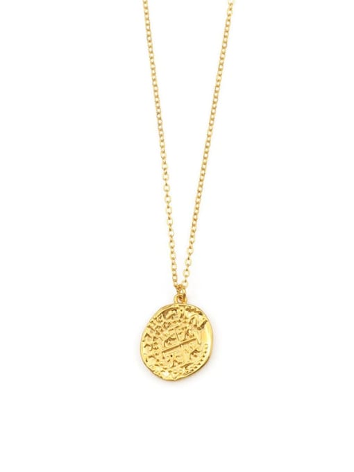 ACCA Brass Coin Vintage pendant Necklace 3