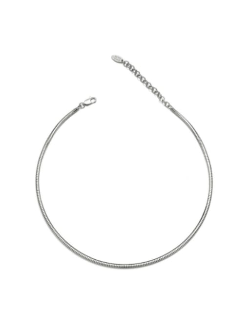 ACCA Brass  Minimalist Snake Bone Chain Necklace 0