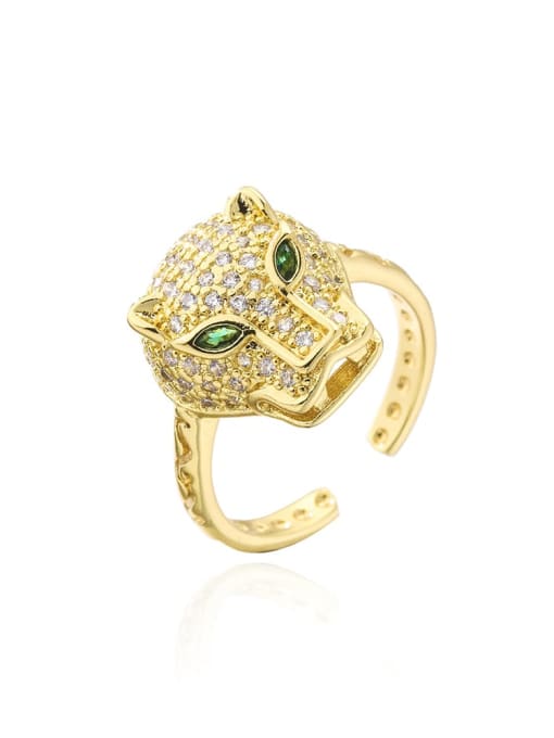 12367 Brass Cubic Zirconia Animal Trend Band Ring