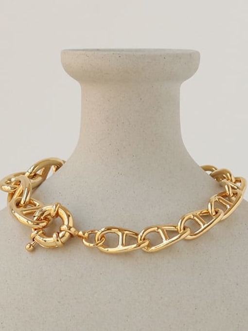 ACCA Brass Hollow Geometric Chain Vintage Link Bracelet 3