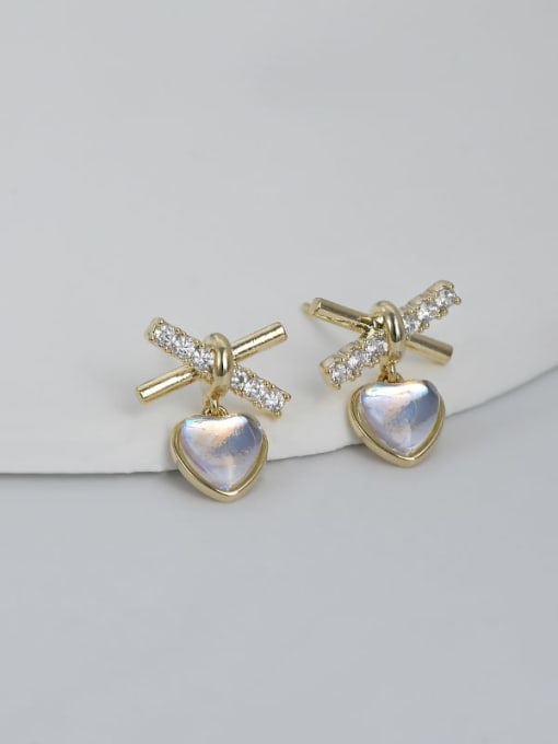 YOUH Brass Heart Dainty Stud Earring 2