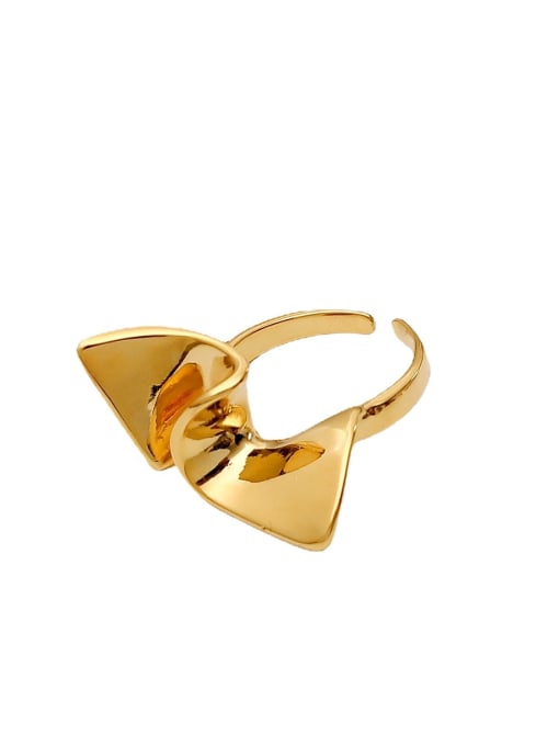 HYACINTH Brass Irregular Vintage Band Fashion Ring
