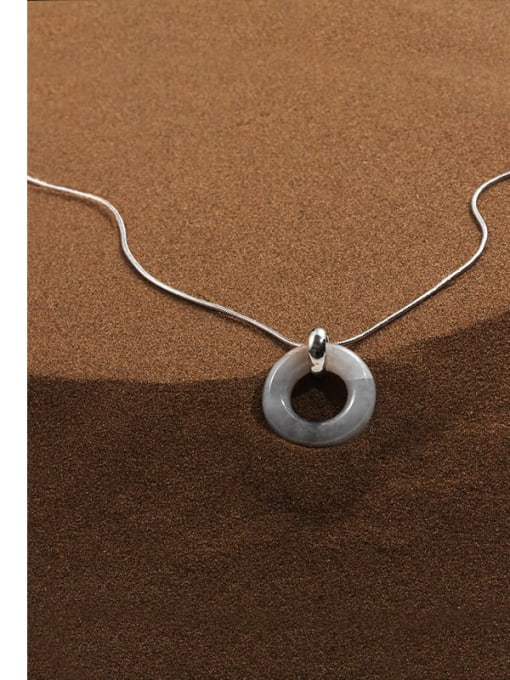 TINGS Brass Natural stone Geometric Minimalist Necklace 2