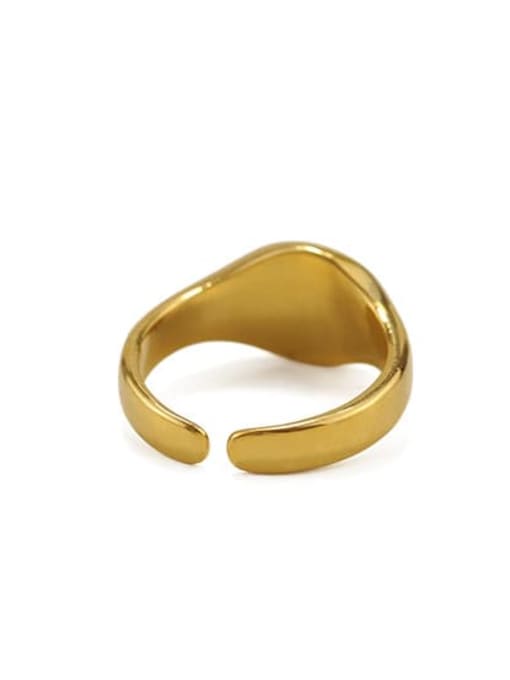golden Brass Heart Cross Vintage Band Ring