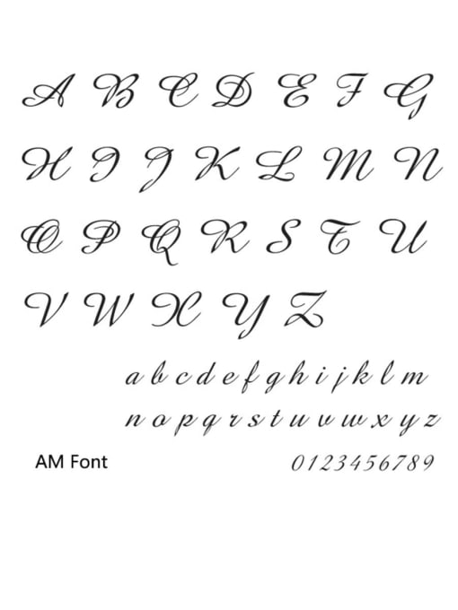 Am font Stainless steel Letter Minimalist  Name custom name ring