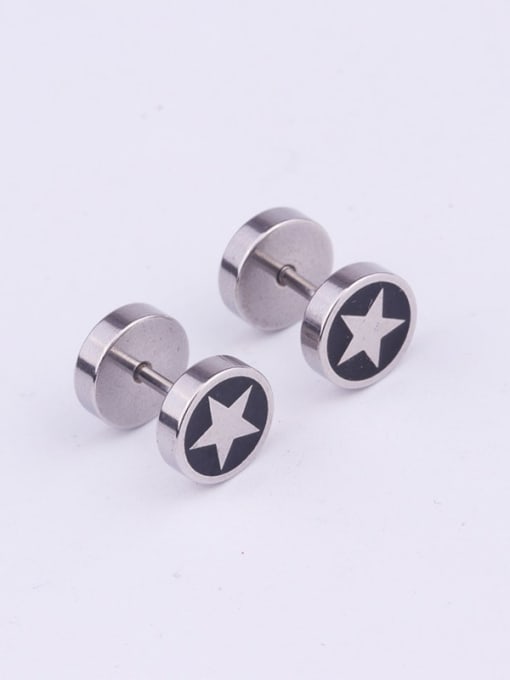 4# Steel Color Stainless steel Bell Minimalist Stud Earring