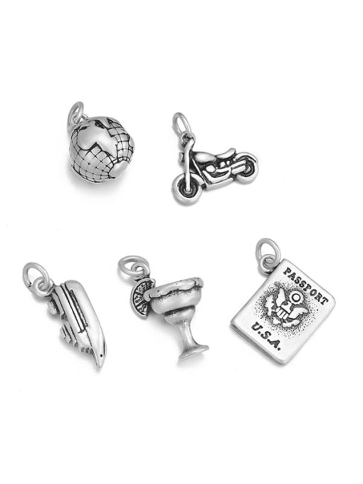 Desoto stainless steel flat bottom charm book pendant diy jewelry accessories 2