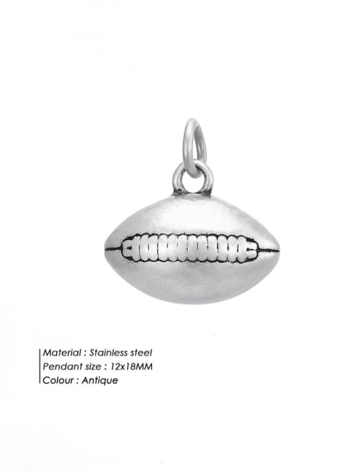 Desoto stainless steel rugby pendant diy jewelry accessories 2