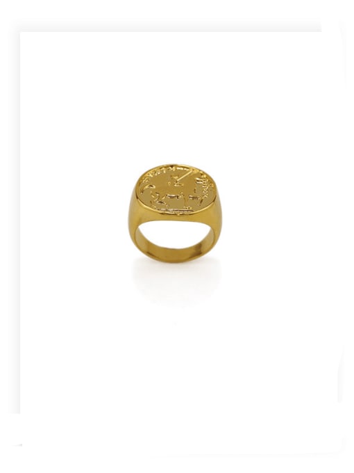 ACCA Brass Smooth Coin Vintage Band Ring 3