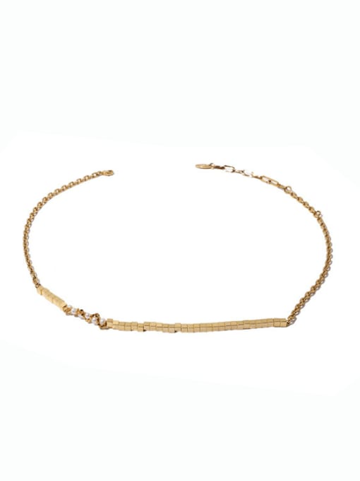 ACCA Brass Freshwater Pearl Irregular Hip Hop Necklace