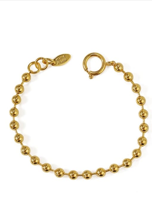 golden Brass Round bead Vintage Beaded Bracelet