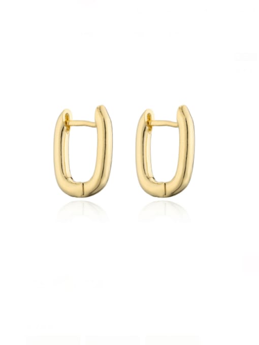 41502 Brass Geometric Minimalist Huggie Earring