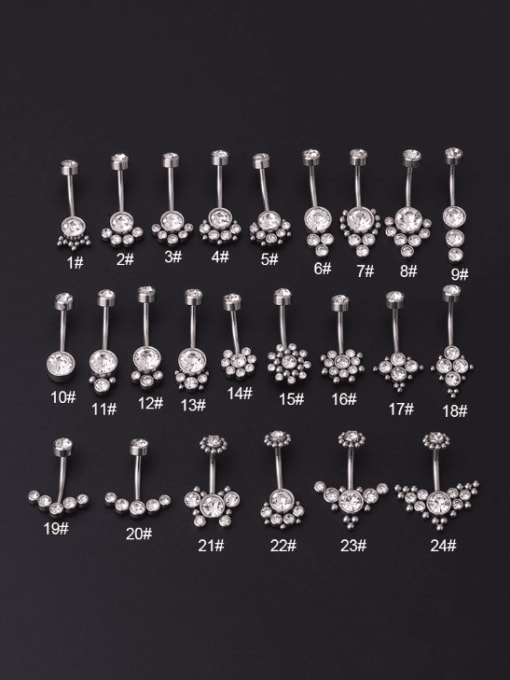 HISON Stainless steel Cubic Zirconia Geometric Hip Hop Stud Earring(Single Only One) 1