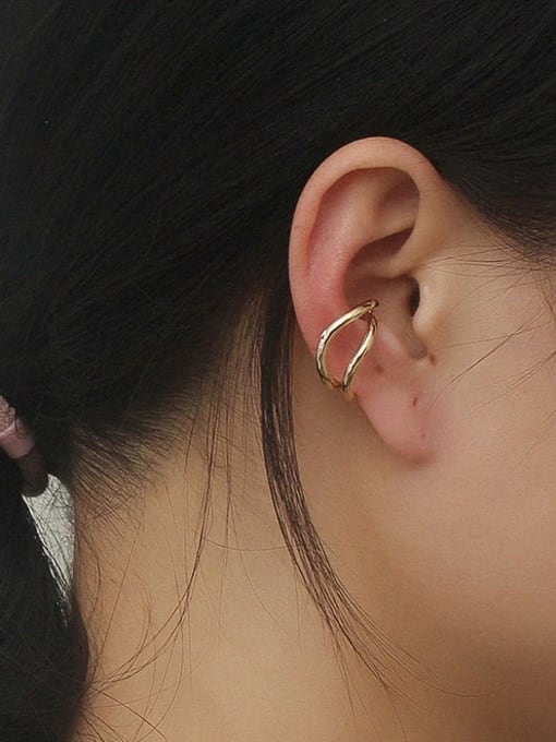 HYACINTH Copper Irregular Minimalist Clip Trend Korean Fashion Earring (single) 1