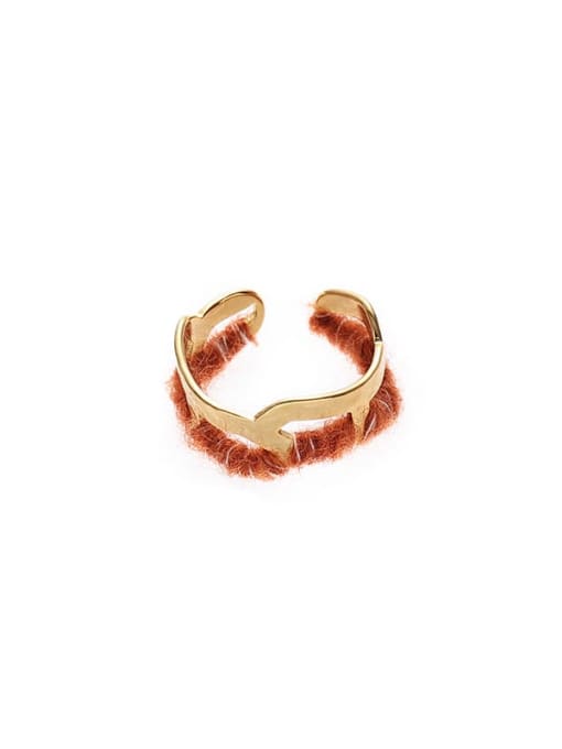 ring Brass Geometric Minimalist Band Ring