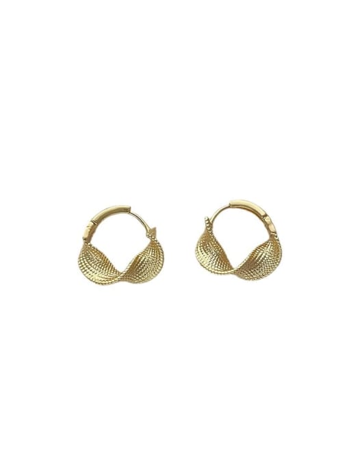 ZRUI Brass Irregular Minimalist Stud Earring 3