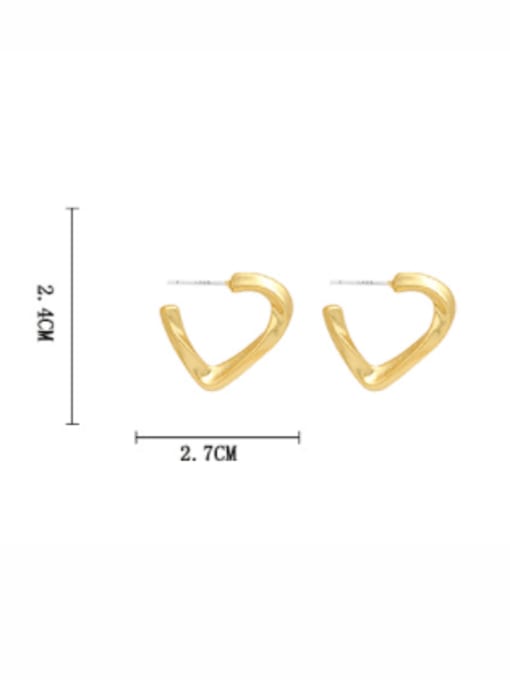 HYACINTH Brass Geometric Minimalist Stud Earring 3