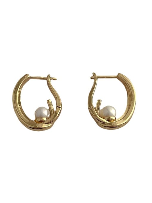 ZRUI Brass Geometric Minimalist Drop Earring 4
