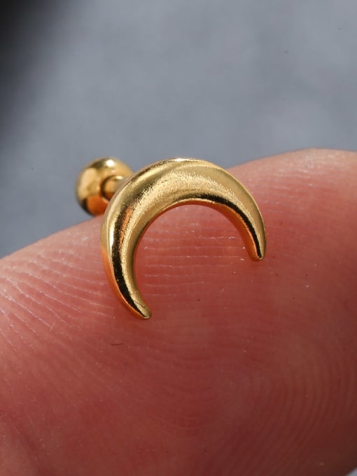 EGD0243 Gold Brass Cubic Zirconia Geometric Cute Single Earring(Only-One)