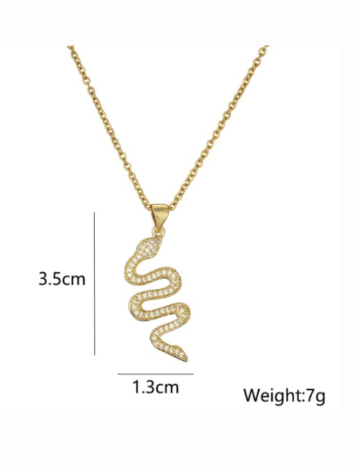 AOG Brass Snake Vintage Necklace 3