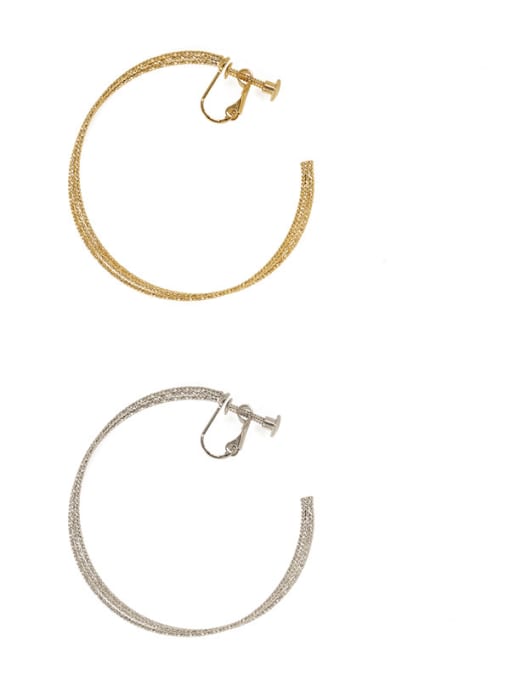 ACCA Brass Geometric Minimalist Hoop Earring 0