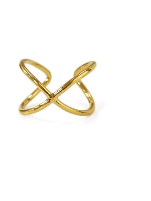 ACCA Brass Smooth Cross Vintage Band Ring 3