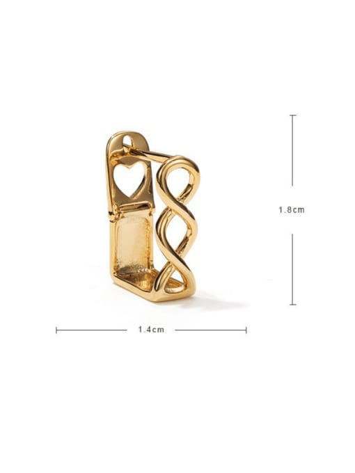 ACCA Brass Irregular Minimalist Single Earring(Single -Only One) 3