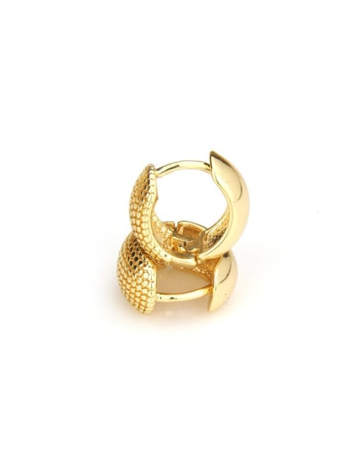 renchi Brass Round Minimalist Huggie Earring 4