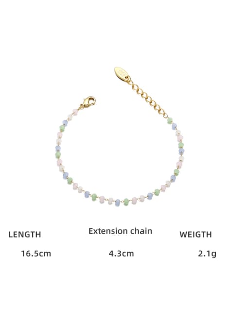Bracelet Brass Glass beads Minimalist Geometric Bracelet and Necklace Set