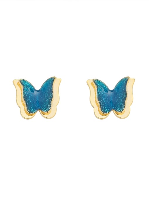 HYACINTH Brass Butterfly Dainty Stud Trend Korean Fashion Earring 0