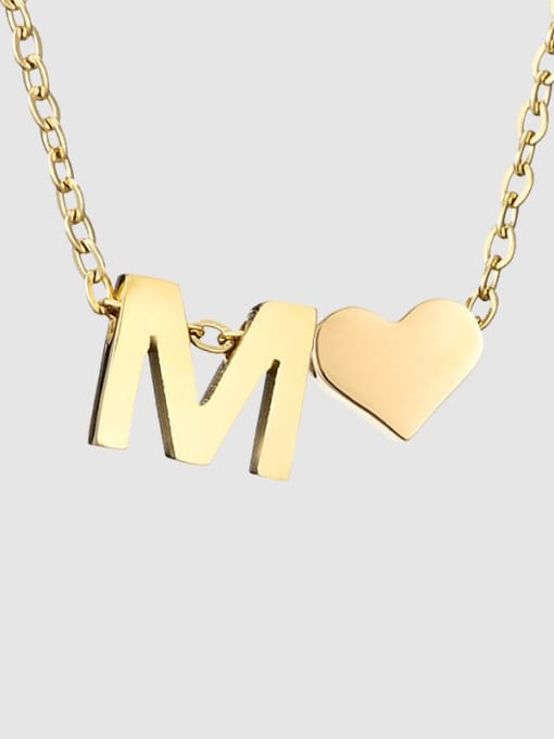 M 14 K gold Titanium Heart Minimalist Necklace