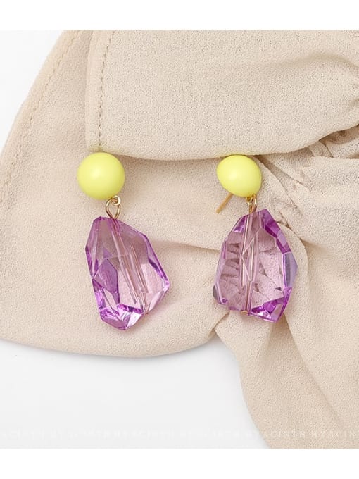 HYACINTH Copper Crystal Geometric Dainty Drop Trend Korean Fashion Earring 3