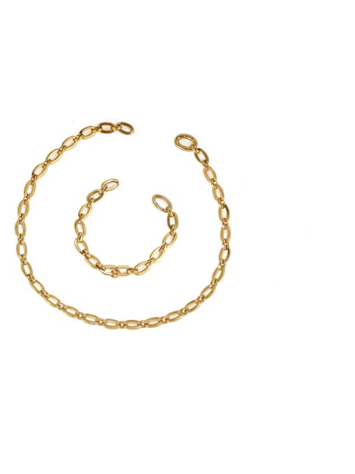 ACCA Brass Geometric Vintage Hollow Chain Necklace