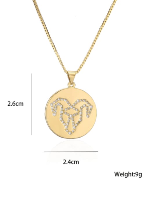 AOG Brass Rhinestone Constellation Minimalist Necklace 3