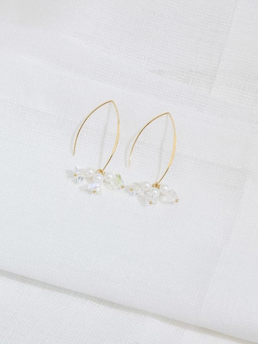 HYACINTH Copper Imitation Pearl Round Minimalist Hook Trend Korean Fashion Earring 4