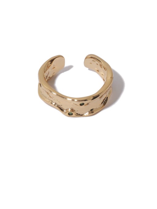 rings Brass Cubic Zirconia Irregular Vintage Band Ring