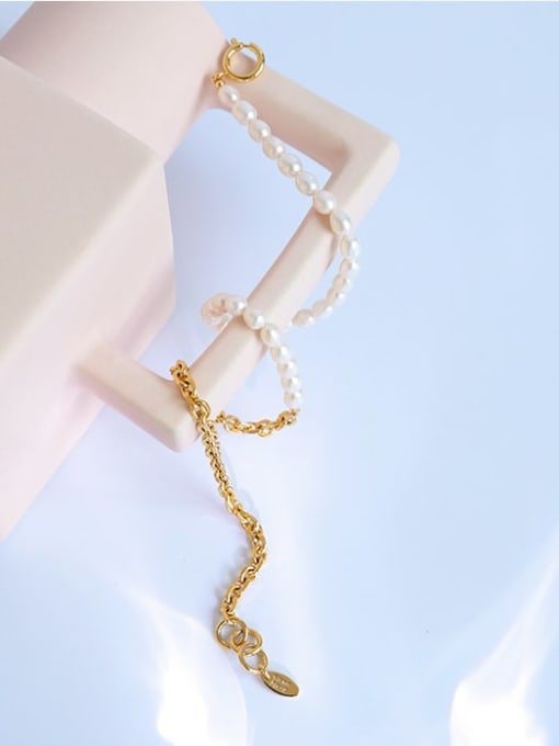 Five Color Brass Imitation Pearl Irregular Vintage Necklace 0