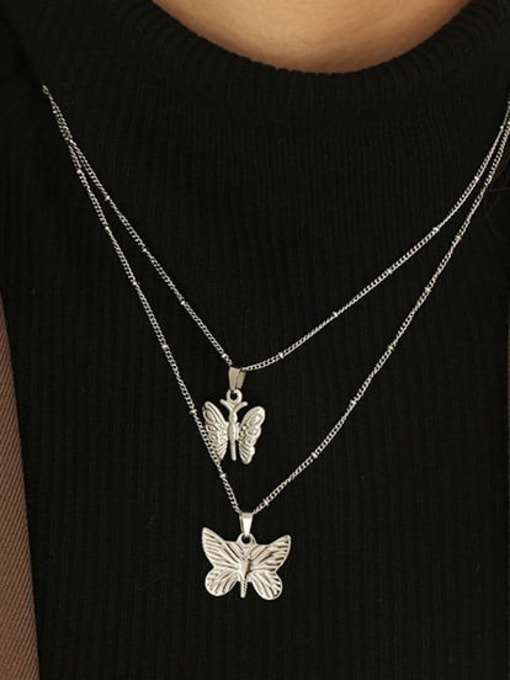 ACCA Titanium Steel Butterfly Vintage Necklace 2