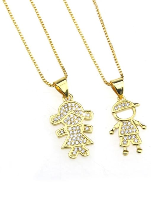 renchi Brass Cubic Zirconia Cute Necklace 0