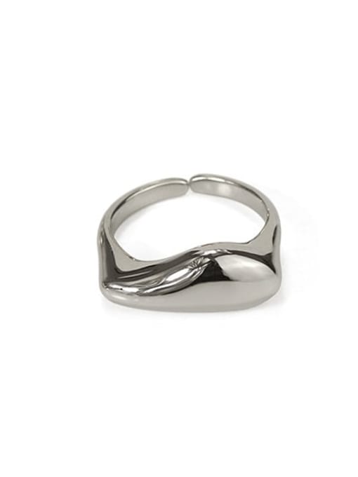 steel  irregular ring Brass Irregular Minimalist Band Ring