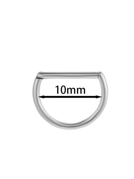 10mm Steel_---Single Stainless steel Round Minimalist Single Earring