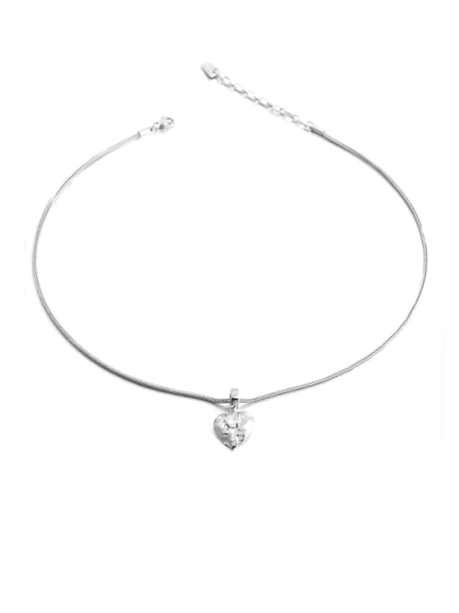 Steel Titanium Steel Heart Minimalist Necklace