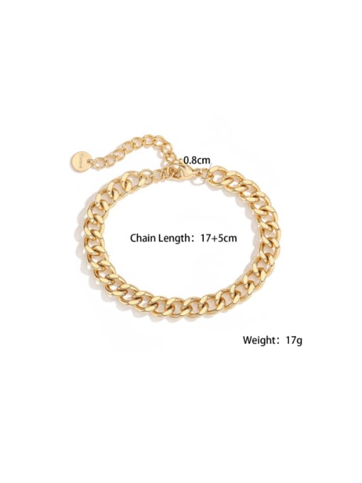 32099 Stainless steel Geometric Hip Hop Link Bracelet