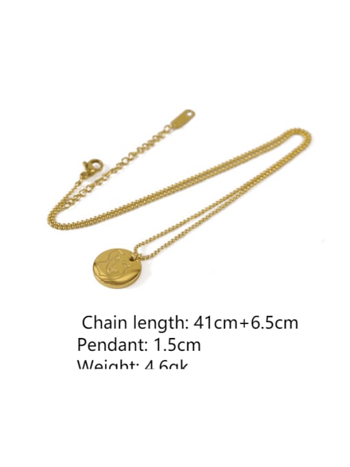 ACCA Titanium Steel Geometric Vintage Beaded Chain Necklace 3