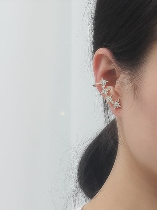 HYACINTH Copper Cubic Zirconia Star Dainty Stud Trend Korean Fashion Earring 1