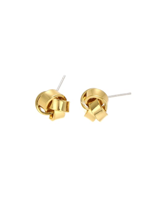 Five Color Brass Geometric Minimalist Stud Earring 0