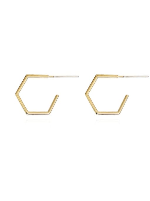 HYACINTH Copper Geometric Luxury Stud Trend Korean Fashion Earring 0