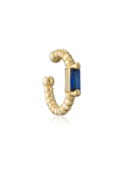 40658 Brass Cubic Zirconia Heart Vintage Clip Earring(Single Only One)